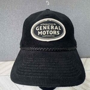 NEW General Motors Hat American Needle Men OSFA Black Corduroy Rope Cars Vehicle